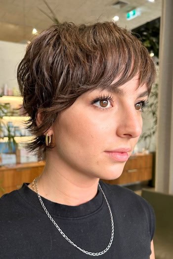 Shaggy Pixie with Choppy Bangs Haircut