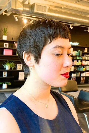 Brushed Forward Pixie Haircut