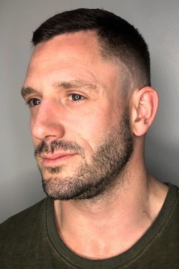 Military-Inspired Crew Cut with Fade Men's Haircut