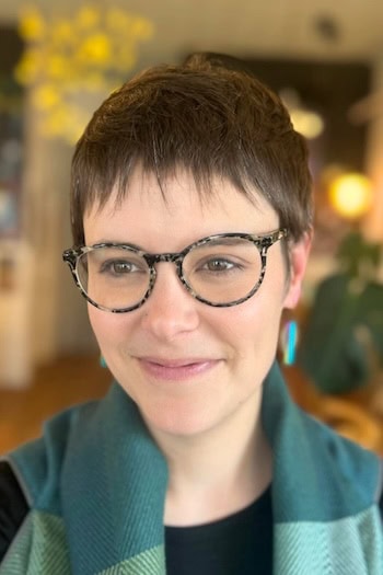 Short Brunette Pixie with Choppy Bangs Haircut
