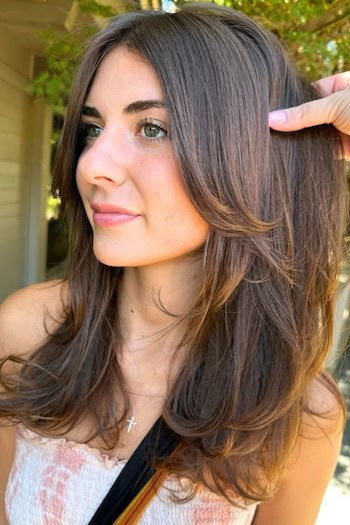 Face-Framing Medium-Length Layers Haircut