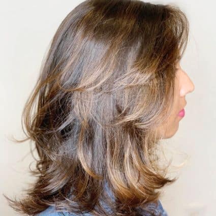 Medium-Length Cut With Long Face-Framing Layers Haircut