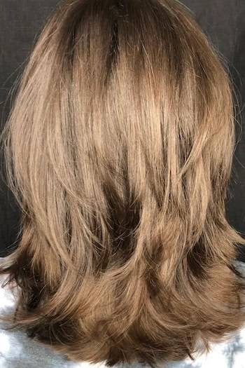 Subtle Medium-Length Layers With Tapered Shape Haircut