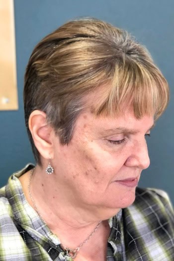Short Brown Pixie With Fringe Haircut