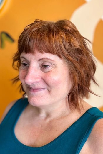 Short Choppy Shag With Blunt Bangs Hairstyle