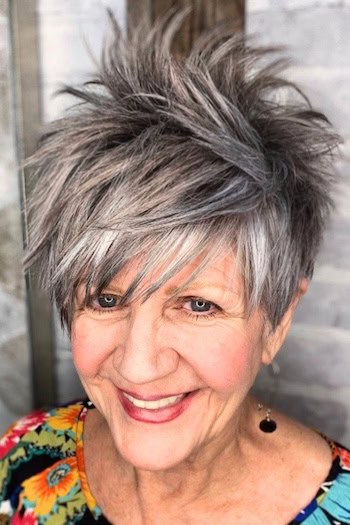 Long Spiky Textured Pixie With Bangs Haircut