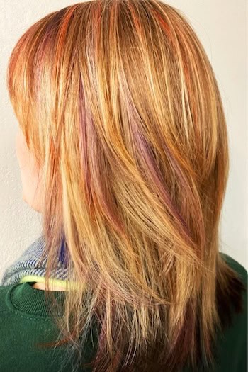 Vibrant Medium-Length Layers On Straight Hair Haircut