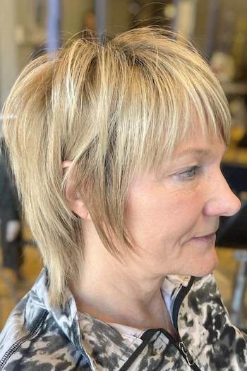 Short Choppy Shag With Straight Layers Hairstyle