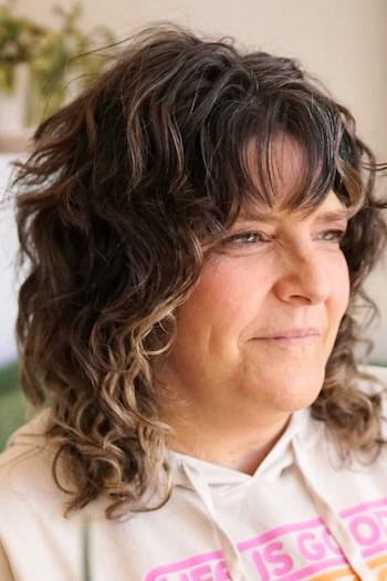 Medium Shaggy Curls Hairstyle