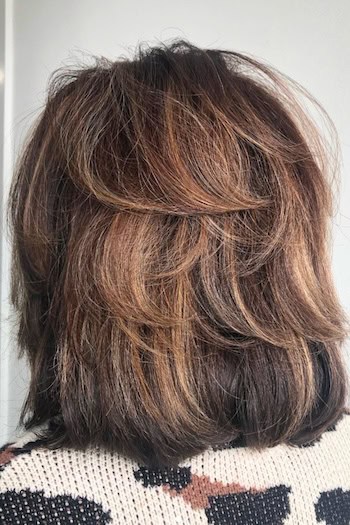 Textured Medium-Length Layers Haircut