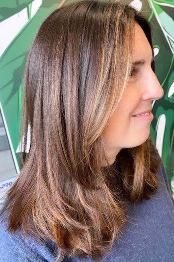 Long Layers On Straight Medium-Length Hair