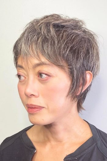 Tapered Pixie Shag With Wispy Crown Layers Hairstyle