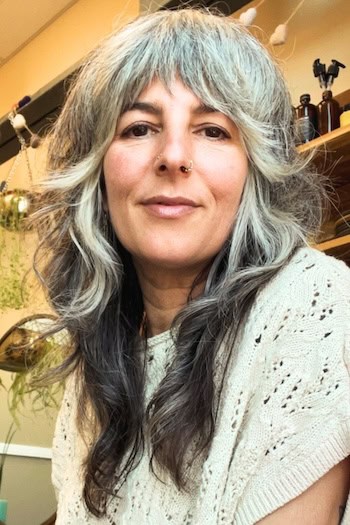 Gray Shag With Dark Underlayers Hairstyle