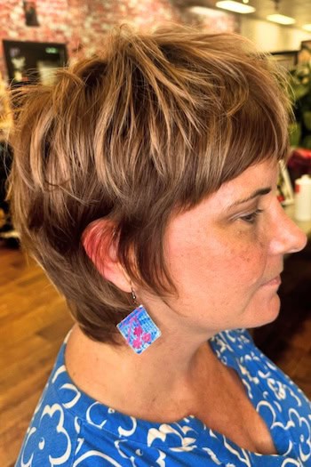 Short Tousled Shaggy Cut Hairstyle