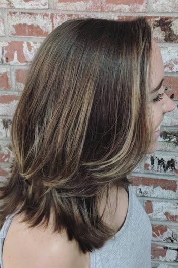 Medium-Length Layers With Soft Shaping Haircut