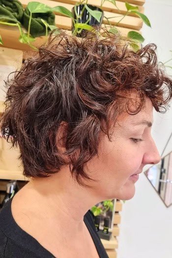 Short Curly Shag Hairstyle