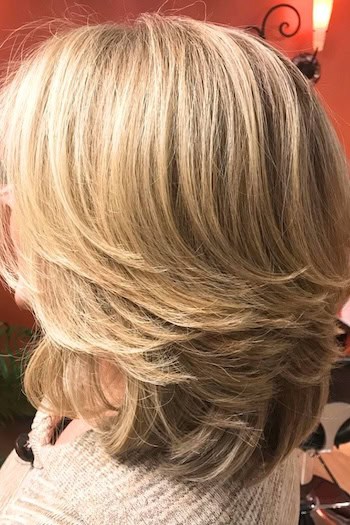 Medium-Length Layers With Feathering Haircut
