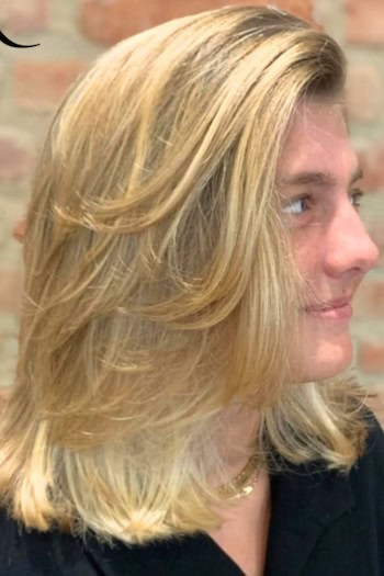 Medium-Length Feathered Layers For Fine Hair Haircut