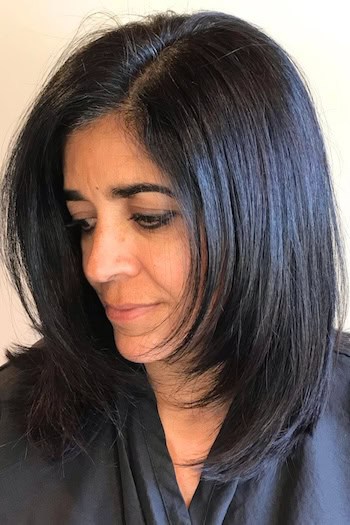 Medium-Length Hair With Subtle Layers Haircut