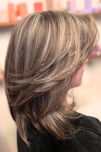 Mid-Length Feathered Layers Haircut