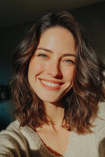 Shoulder-Length Wavy Lob Haircut