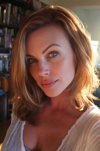 Side-Parted Lob Haircut