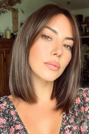 Center-Parted Lob Haircut