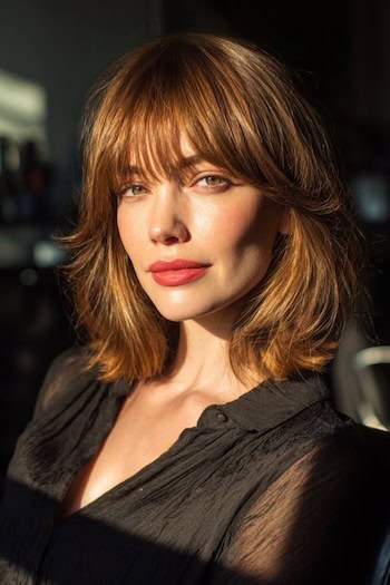 Lob With Face-Framing Fringe Haircut