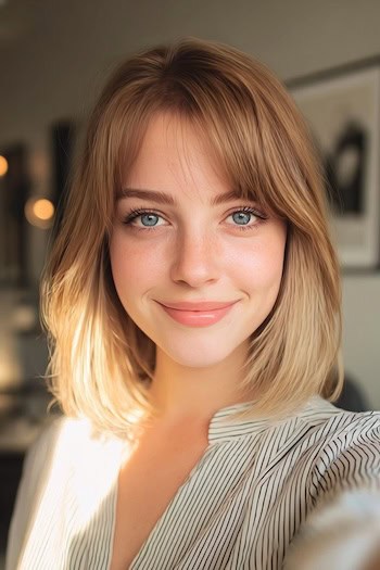 Ombre Lob Haircut
