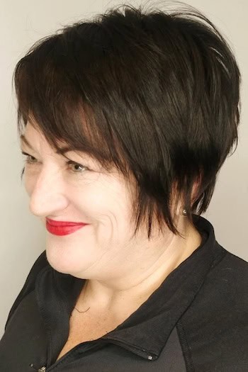Short Textured Shag With Fringed Sides And Lifted Crown Hairstyle