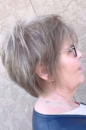 Wispy Short Shag With Layered Crown Hairstyle