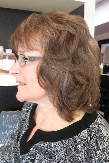 Medium Shag With Purple Pink Highlights And Texture Hairstyle