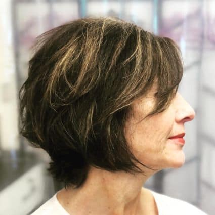 Medium Brown Shag With Soft Waves And Fringe Hairstyle