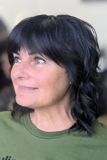 Wavy Shag With Fringe Hairstyle