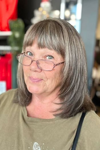 Lob With Bangs And Face-Framing Layers Hairstyle