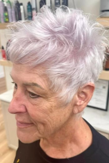 Lavender Pixie Hairstyle