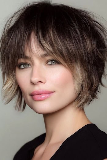 Chin-Length Textured Shag