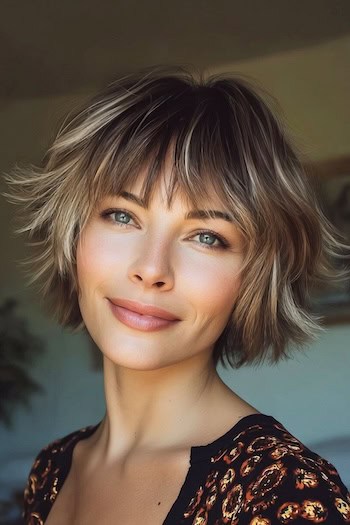 Cropped Shag with Highlights