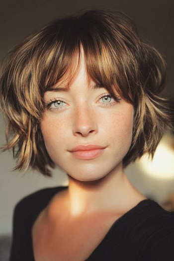Tousled Choppy Bob