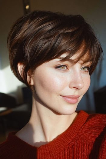 Choppy Pixie with Bangs Haircut