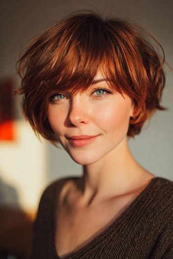 Cropped Choppy Bob Haircut