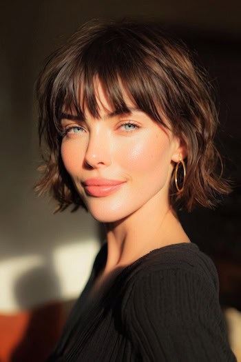 Chin-Length Choppy Bob Haircut