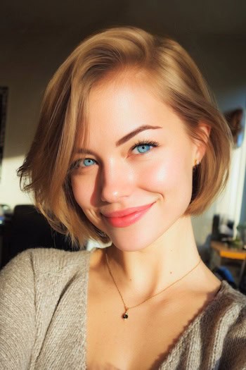 Chin-Length Bob With Side Sweep Haircut