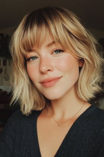 Classic Bob with Choppy Texture Haircut