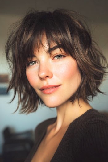 Shaggy Choppy Bob Haircut