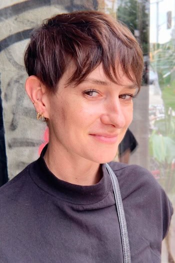 Brushed Forward Pixie with Bangs Hairstyle