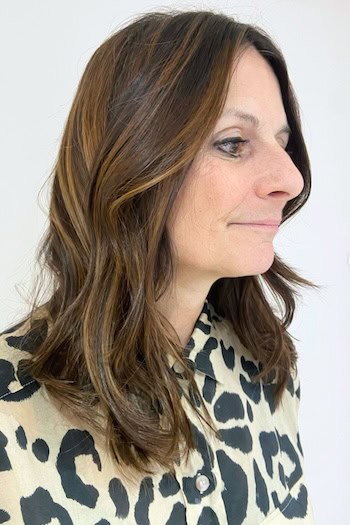 Medium-Length Chocolate Balayage Hairstyle