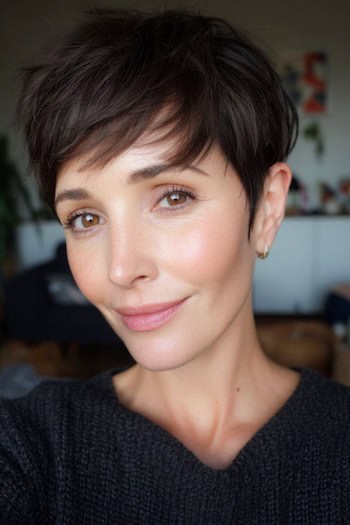 Choppy Pixie with Tapered Sides Haircut