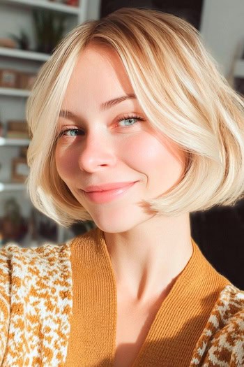 Short Bob With Face-Framing Layers Haircut