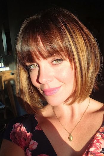 Short Highlighted Bob With Bangs Haircut